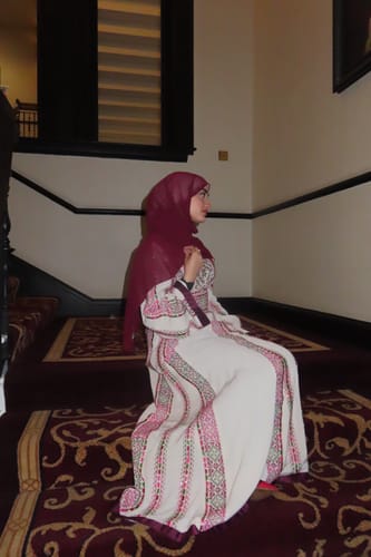 Customer photo review of Beige Simple Dimond Manajel Full Embroidered Thobe