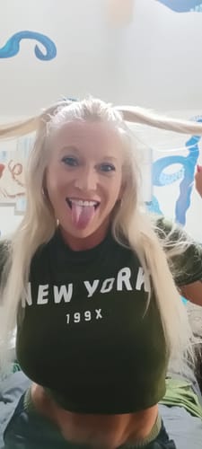 Customer photo review of Full Shine 100% Human Hair Halo Extensions Blonde Highlighted (#18/613)