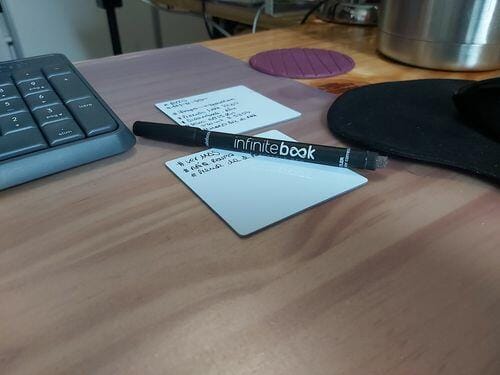 Customer photo review of Reusable Sticky Notes