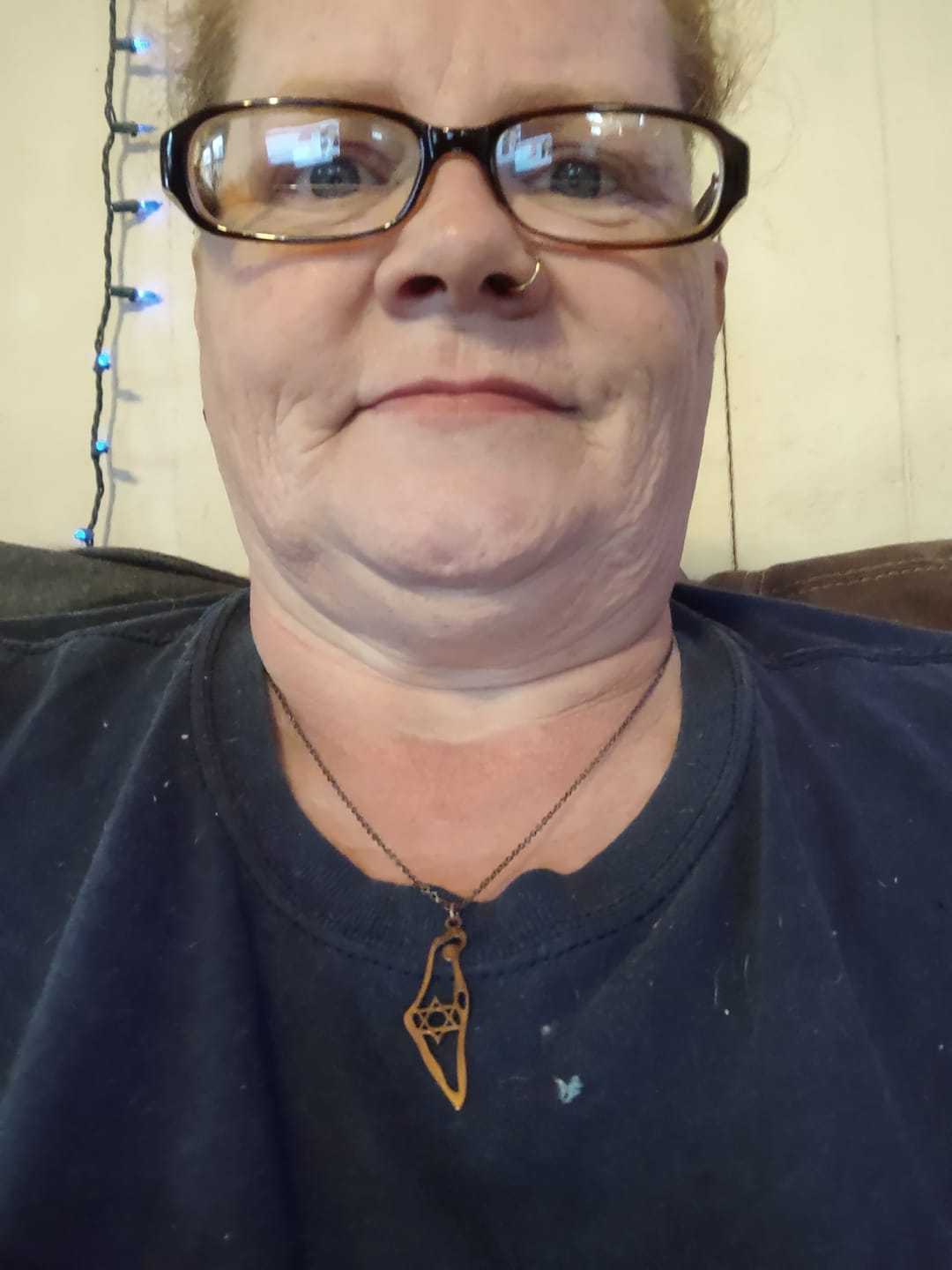 Customer photo review of Map of Israel Necklace