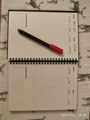Customer photo review of Infinitebook Planner A5 Blue
