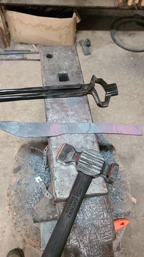 Customer photo review of Straight Peen Hammer for blacksmith masters
