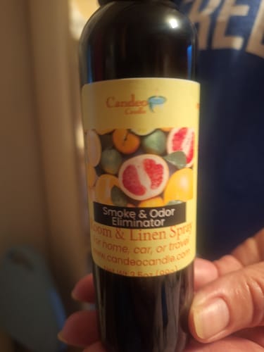Customer photo review of Smoke & Odor Eliminator, 3.5 oz Room Spray