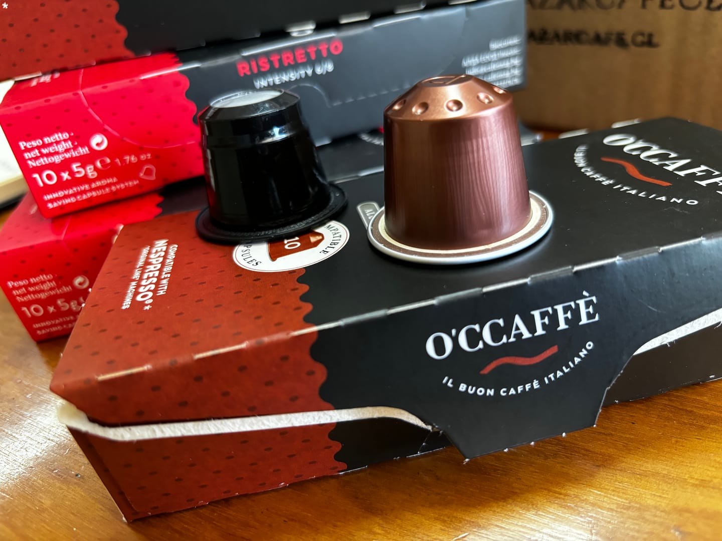 Customer photo review of Pack Occaffe 120 Cápsulas Aluminio Compatibles para Nespresso