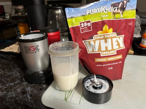 Customer photo review of Whey Protein Isolate Vanilla