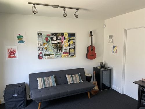 Customer photo review of Jean Abstract Graffiti Wall Art Canvas Print