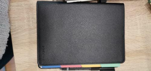 Customer photo review of Black Leather Notebook Cover