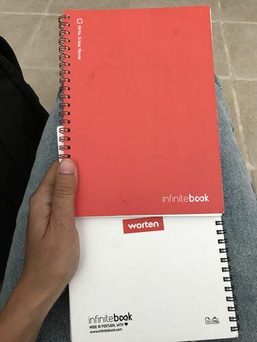 Customer photo review of Infinitebook Plain A5 Red