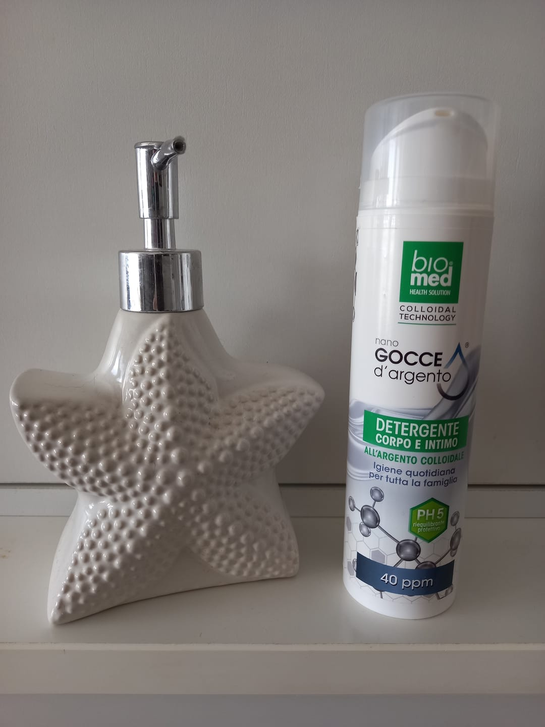 Customer photo review of ARGENTO COLLOIDALE PURO - GEL DETERGENTE CORPO E INTIMO BIOMED - 200 ml. - 40 ppm