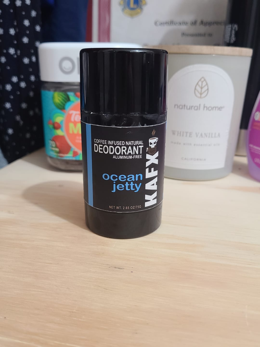 Customer photo review of Ocean Jetty Natural Coffee Infused Deodorant