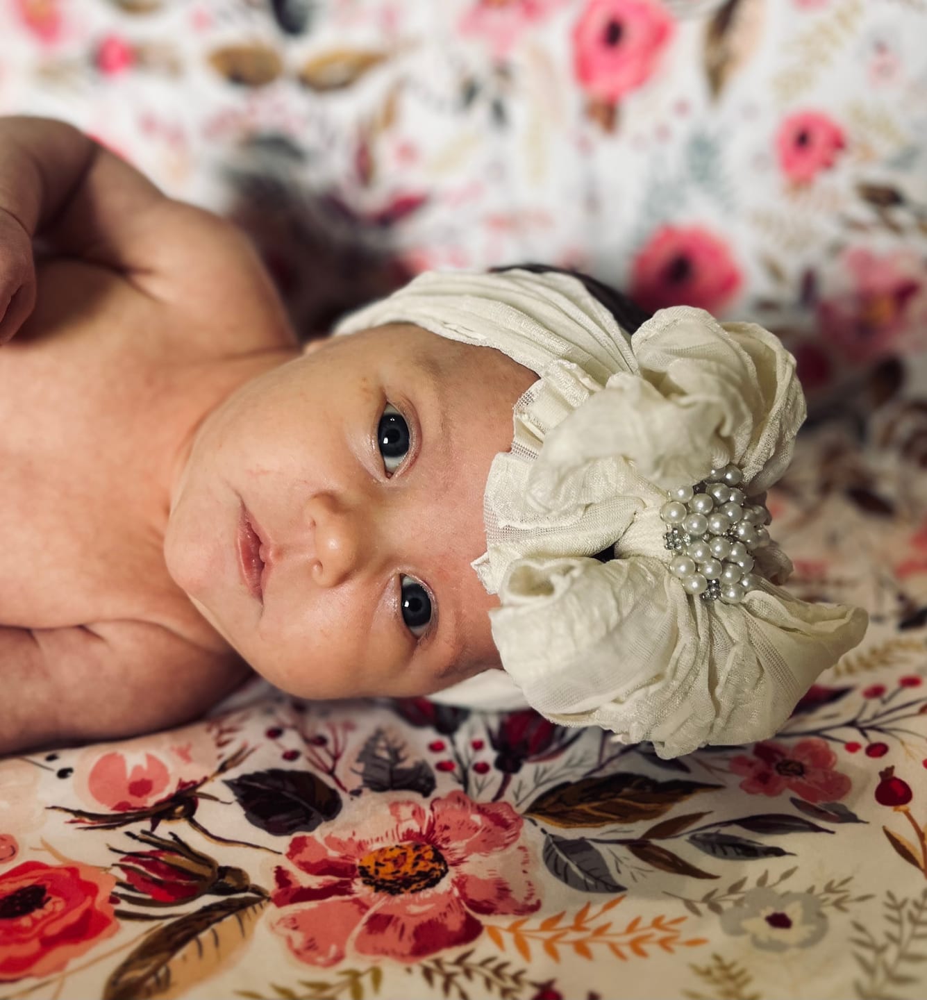 Customer photo review of Pearl Ruffled Headband