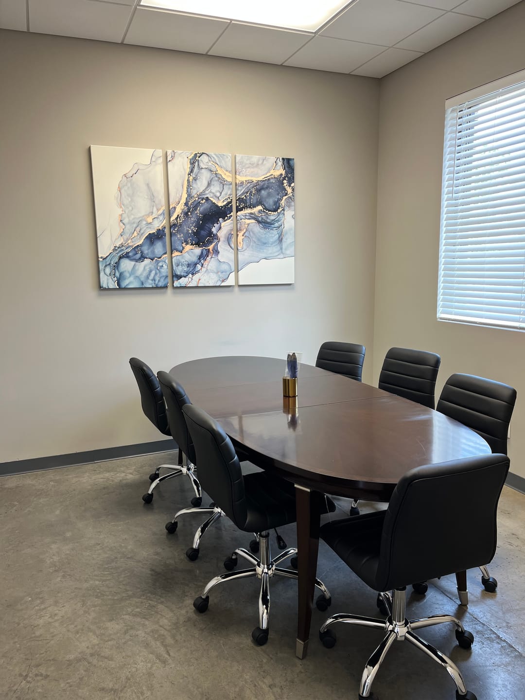 Customer photo review of Blue Large Abstract Canvas Wall Art Print Abstract Art Fluid Effect Marble Wall Art
