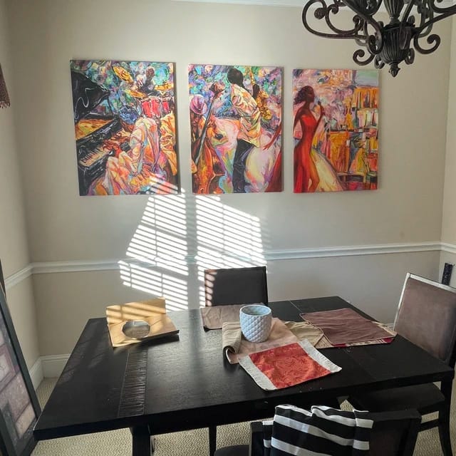Customer photo review of African Musician Women and Jazz  Orchestra Large Wall Art Canvas Print