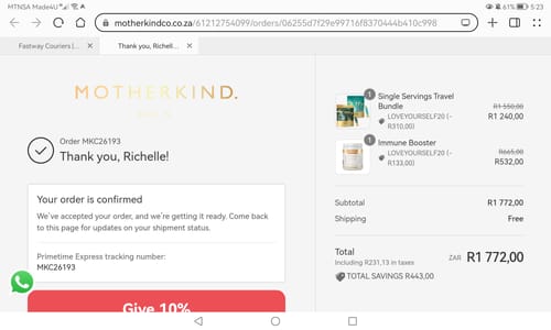 Customer photo review of Single Servings Travel Bundle