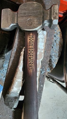 Customer photo review of Straight Peen Hammer for blacksmith masters