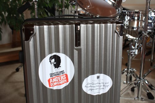 Customer photo review of GROSSE STICKER / AUFKLEBER • ROSA LUXEMBURG: FREIHEIT (10 STK.)