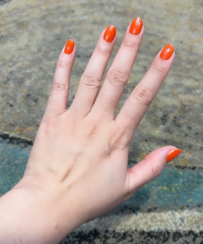Customer photo review of Helen Red Jellies DIY Semi Cured Gel Nail Wraps