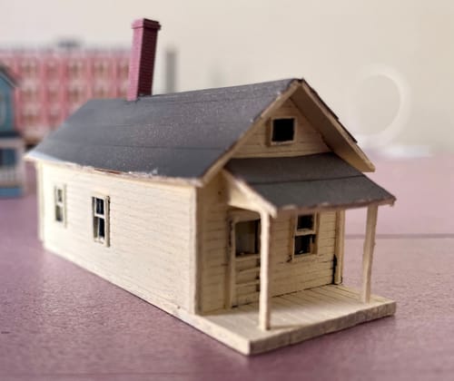 Customer photo review of Blair Line 79 Shotgun House -- Kit - 1 x 3" 2.5 x 7.5cm, N Scale
