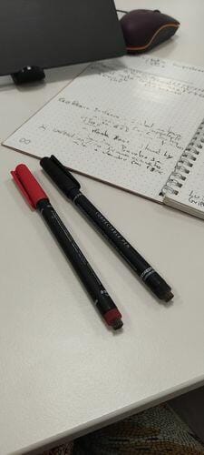 Customer photo review of Black and Red Markers Pack (F)