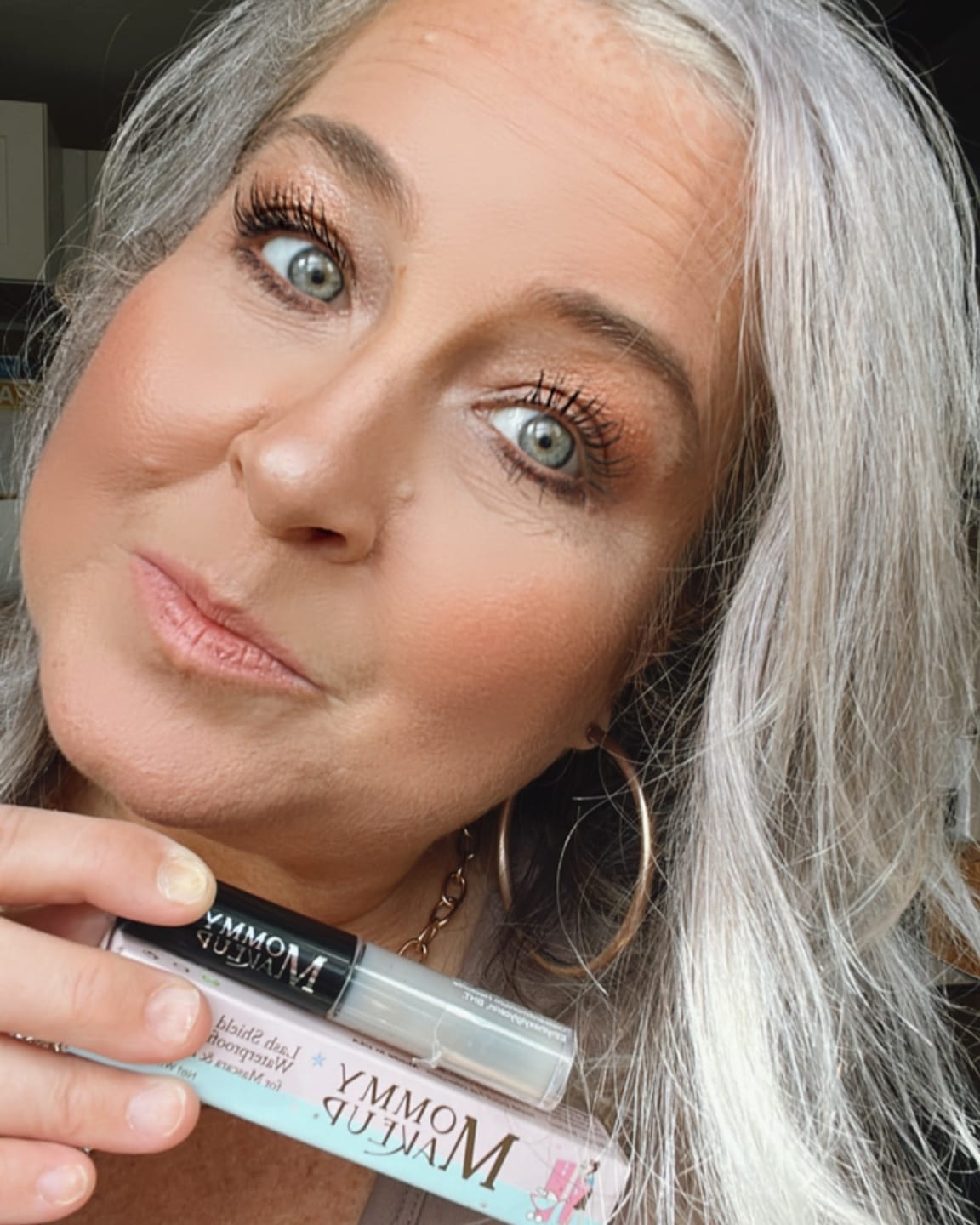 Customer photo review of Lash Shield Waterproofing Top Coat for Mascara & Brows