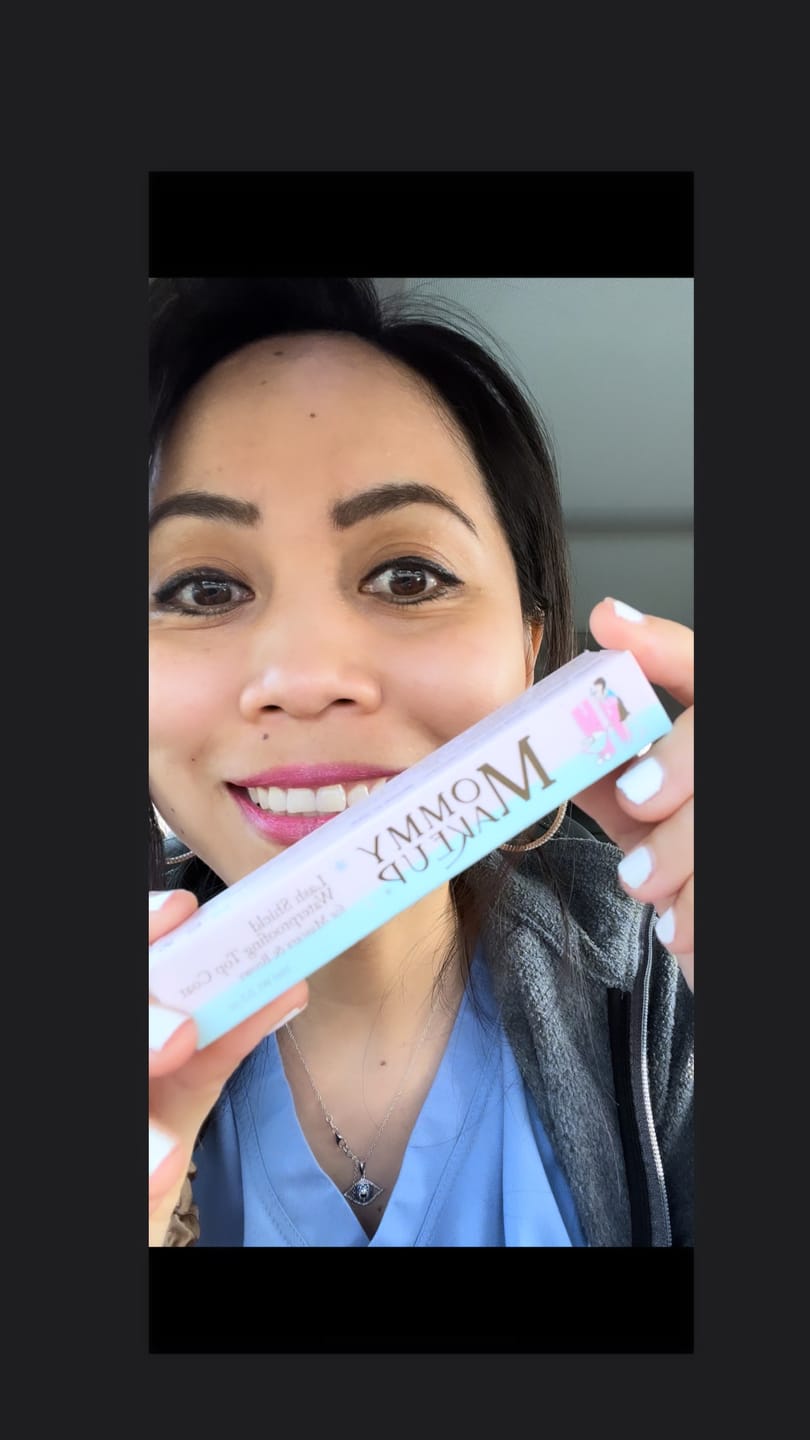 Customer photo review of Lash Shield Waterproofing Top Coat for Mascara & Brows