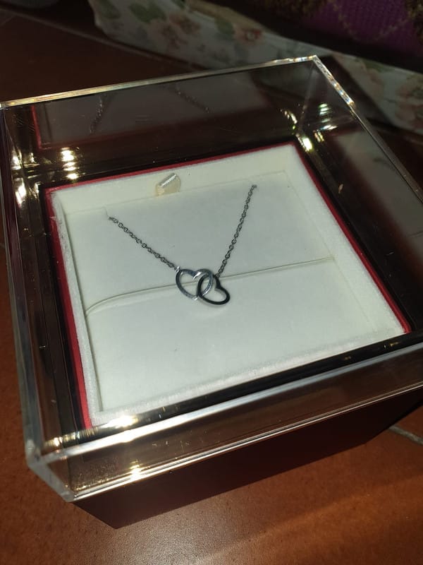 Customer photo review of Eeuwige Roos Box - Met Gepersonaliseerde Ketting & Echte Roos