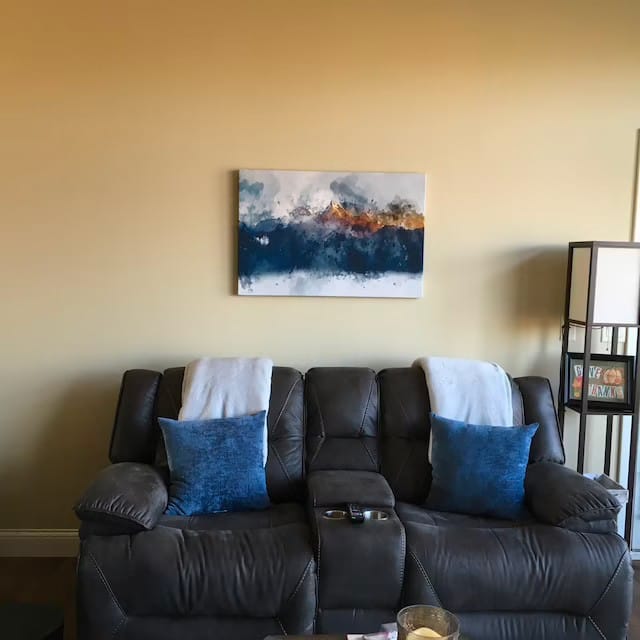 Customer photo review of Abstract Mountain Large Wall Art Canvas Print