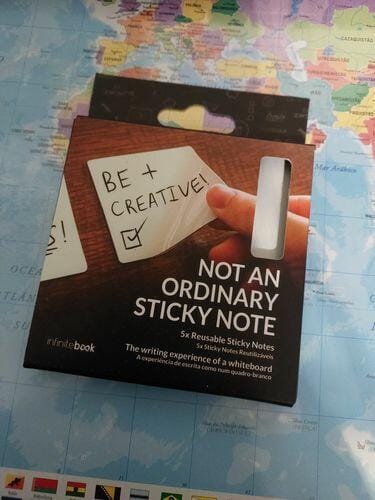 Customer photo review of Reusable Sticky Notes