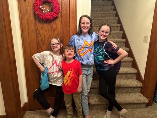 Customer photo review of Tye Dye Tee with Neon Crown