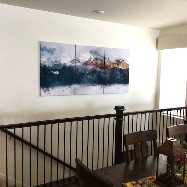 Customer photo review of Abstract Mountain Large Wall Art Canvas Print