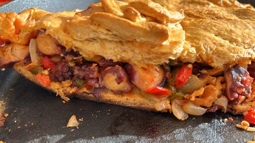 Reseña con foto de un cliente sobre Tentáculos de Pulpo Cocido