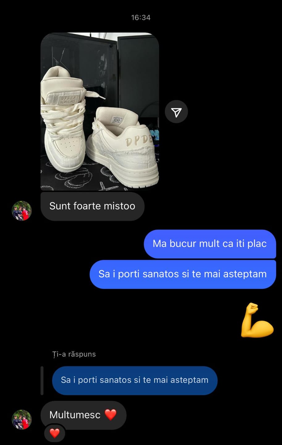 Customer photo review of Double Tongue Sneakers