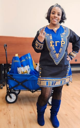 Customer photo review of Dashiki Shirt- SGRHO Long Sleeve