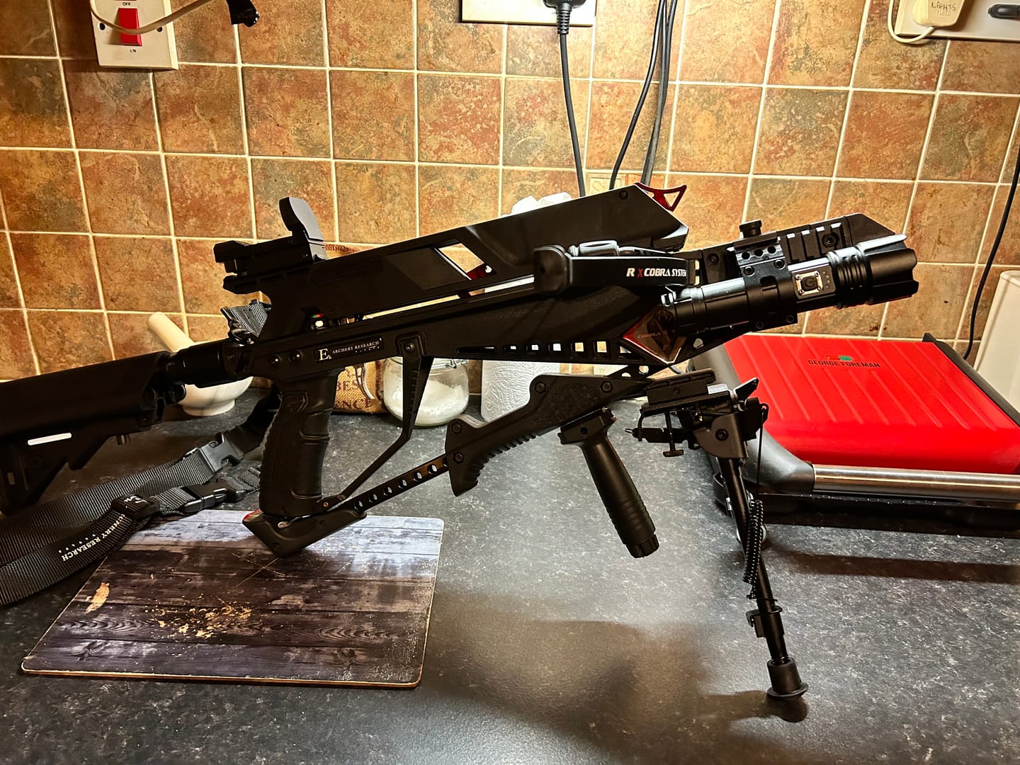 Customer photo review of GMK Pivotal Swivel Bipod 9 " -13" med