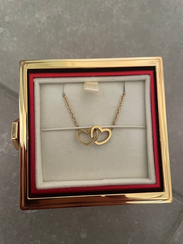 Customer photo review of Eeuwige Roos Box - Met Gepersonaliseerde Ketting & Echte Roos