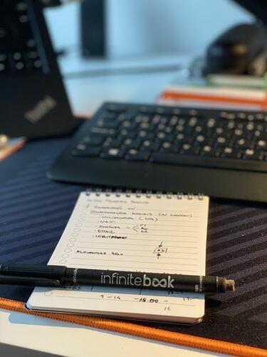 Customer photo review of Infinitebook Small List Big Goals A6