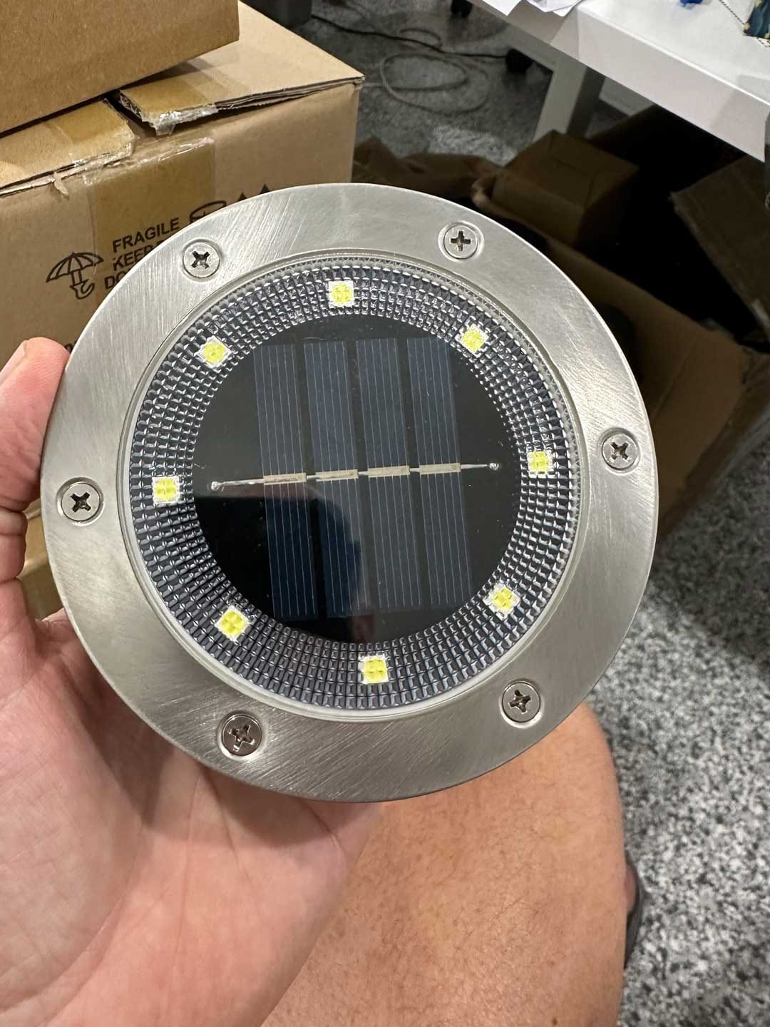 Customer photo review of Solar Ground Lights