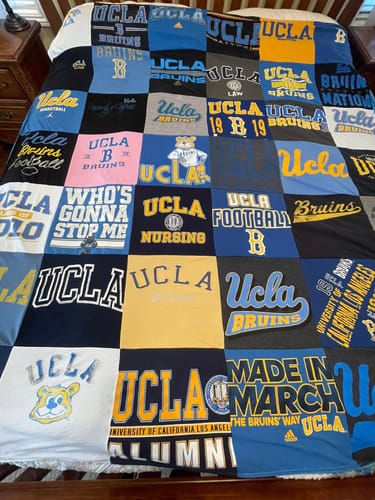 T-shirt quilt featuring ucla bruins football by Lisa M from CA
