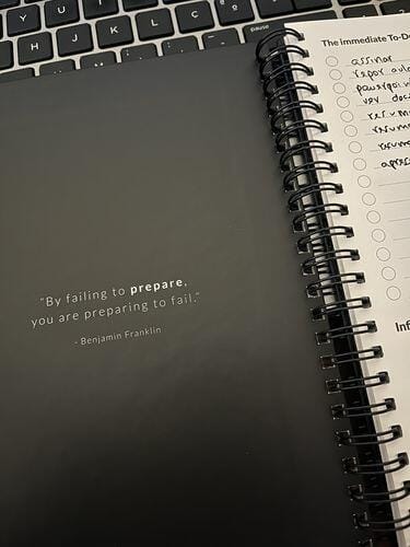 Customer photo review of Infinitebook Planner A5 Black