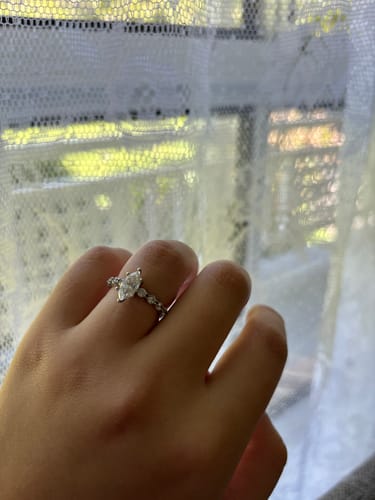 Customer photo review of 1 ct The Elizabeth Moissanite Diamond Engagement Ring