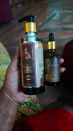 Customer photo review of Bhringraj Herb Enriched Hair Oil - 200 ml