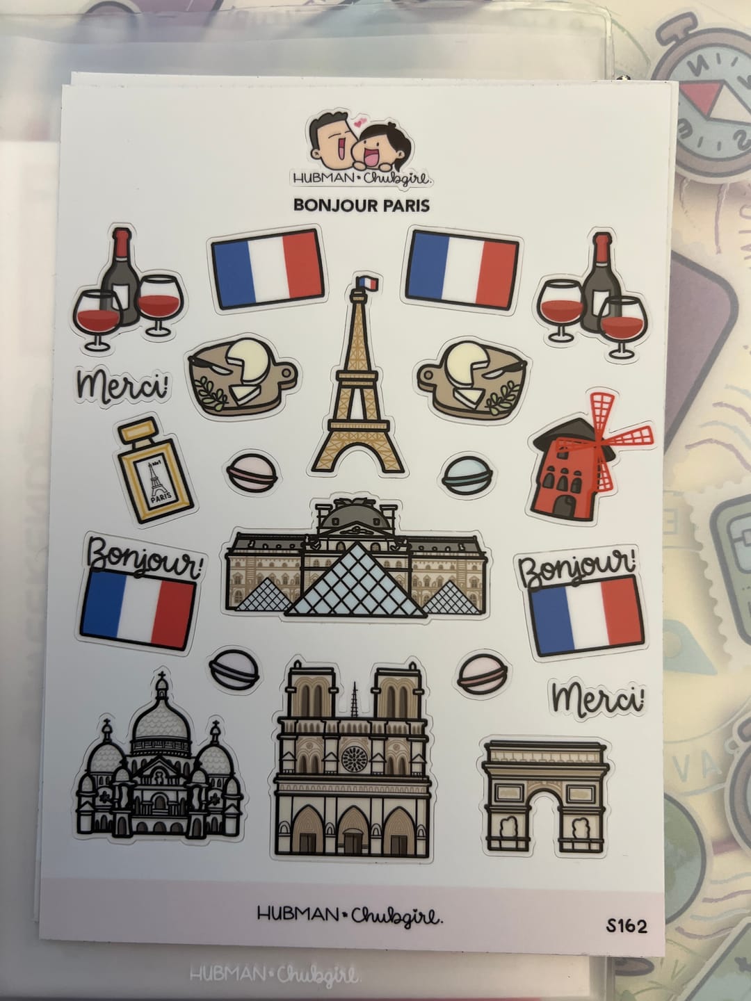 Customer photo review of Bonjour Paris Sticker Sheet