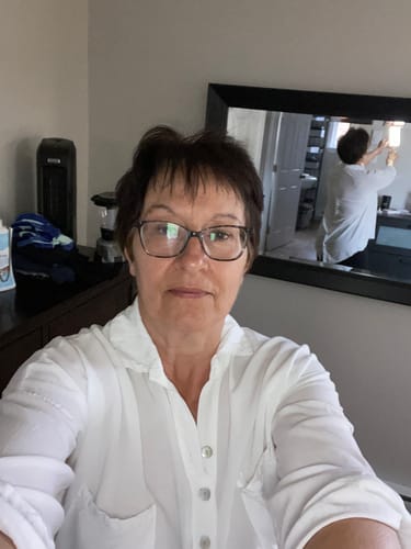 Customer photo review of Oversized Boyfriend Shirt (White)