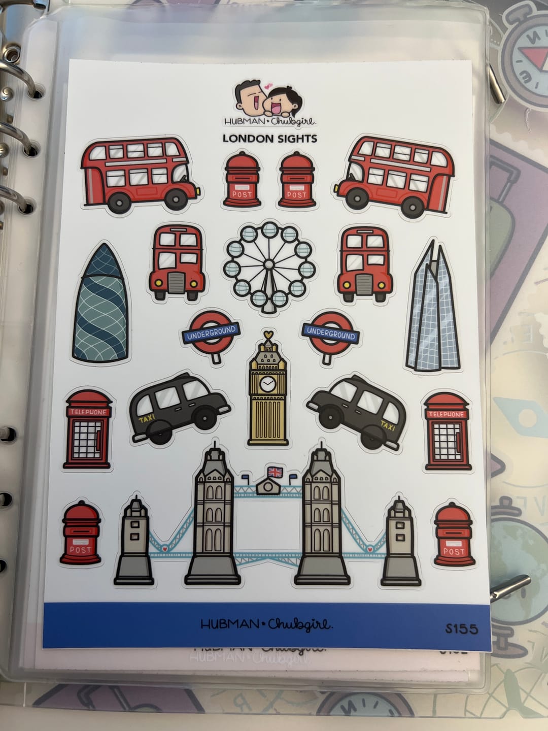 Customer photo review of London Sights Sticker Sheet