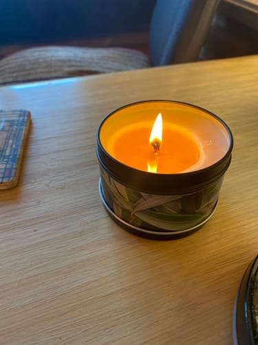 Customer photo review of Buttercream Cake, Soy Tea Light 12-Pack