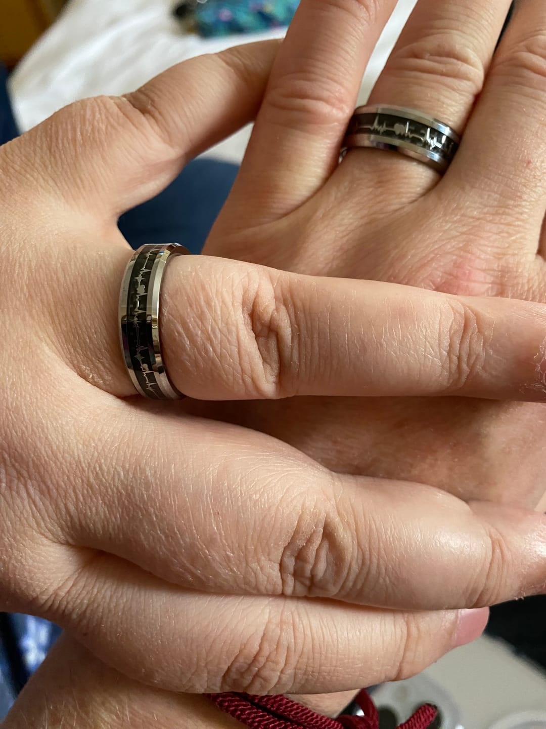 Customer photo review of The Loving Heartbeat Wonder Ring Set