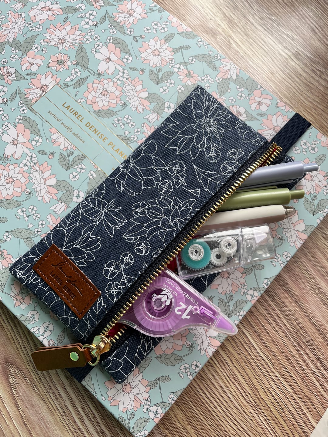 Customer photo review of Elastic Pen Pouch, Hidden Blue