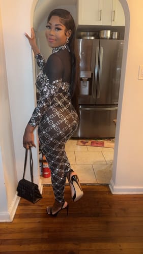 Customer photo review of Masika Diamante Bodysuit (Ready To Ship)