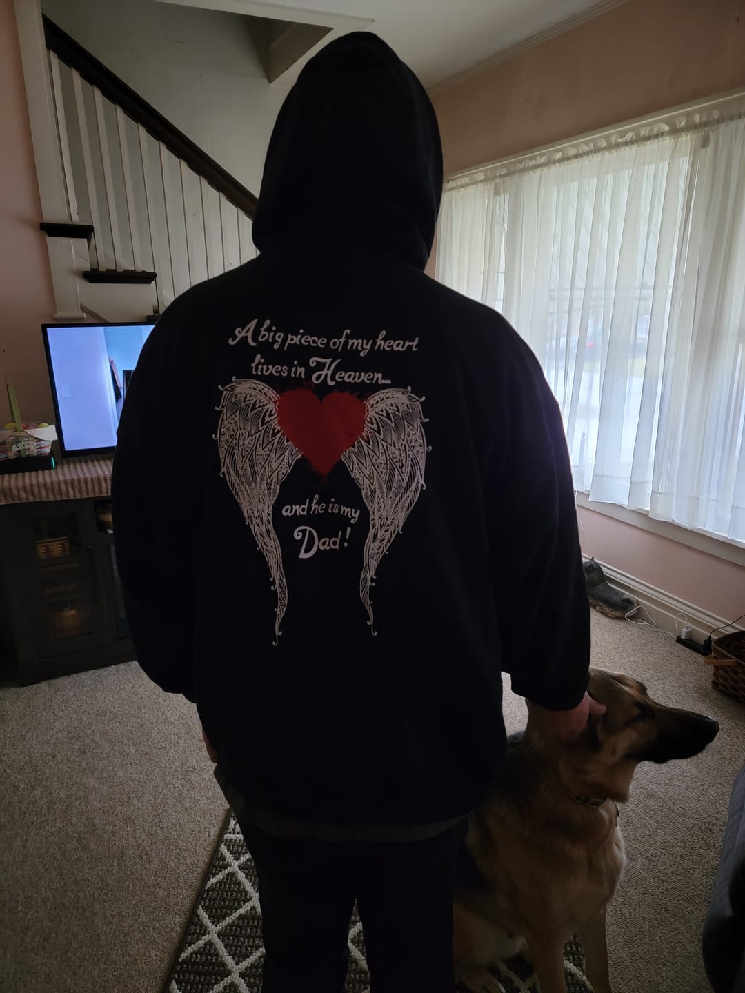 Customer photo review of Dad - A Big Piece of my Heart Hoodie