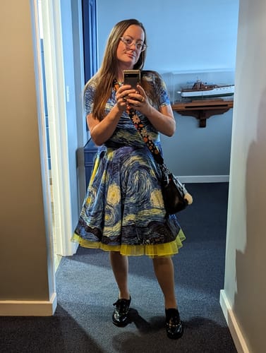 Customer photo review of Van Gogh The Starry Night Print Dress